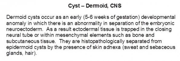 0A Cyst - Dermoid text