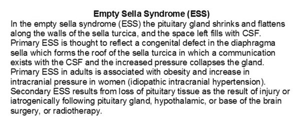 0A Empty Sella Syndrome - Text