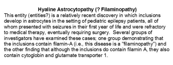 0A Hyaline Astrocytopathy