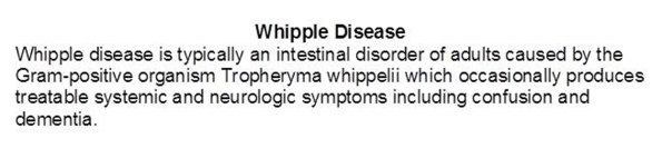 0A Whipple Disease