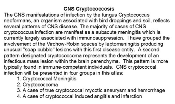 0 Cryptococcosis Overview