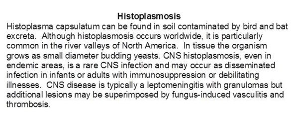 0A Histoplasmosis text