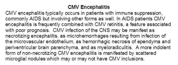 0A Adult CMV Encephalitis