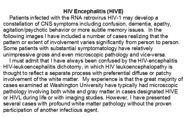 0A HIV Encephalitis - Text