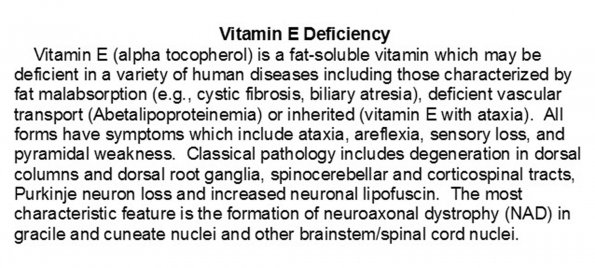 0A Vitamin E Deficiency - Text