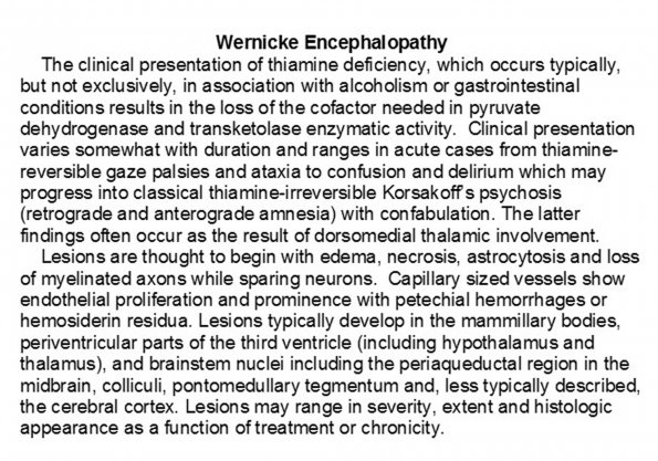 0A Wernicke Encephalopathy - Text