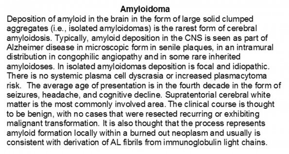 0A Amyloidoma - Text