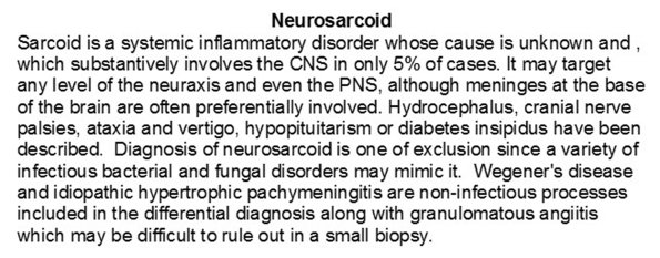 0A Neurosarcoid - Text A