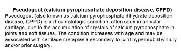 0A Pseudogout - Text