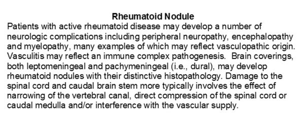 0A Rheumatoid Nodules