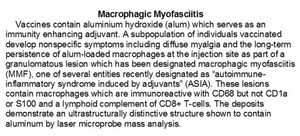 0A Macrophagic Myofasciitis - Text