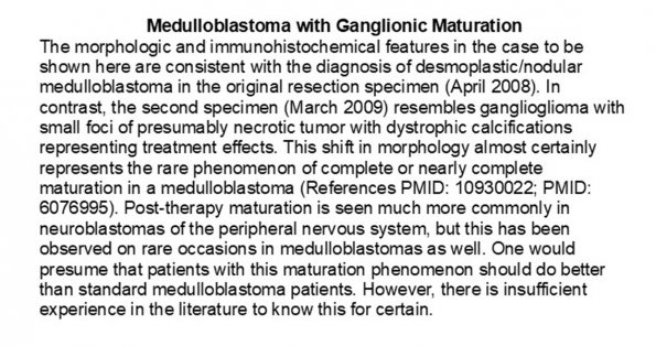 0A Medulloblastoma - Ganglion Cell Differention