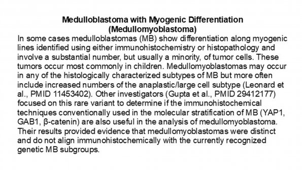 0A Medullomyoblastoma - Text