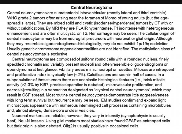 0A Central Neurocytoma - Text