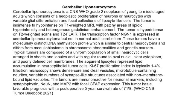 0A Cerebellar Neurocytoma - Text