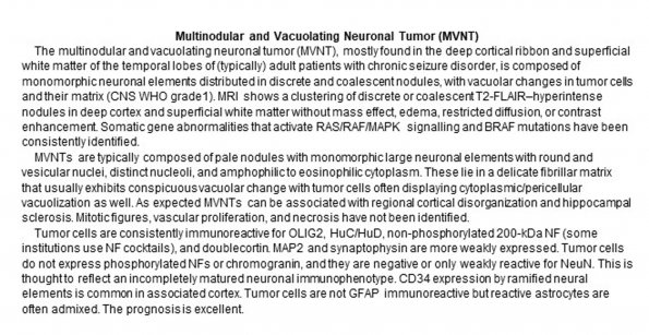 0A Multinodular & Vacuolating Neuronal Tumor - Text