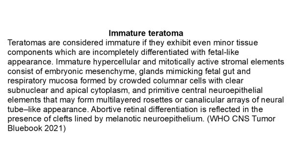 0A Germ Cell Neoplasm - Teratoma -Text