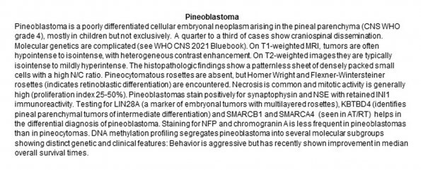 0A Pineoblastoma - Text