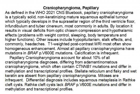 0A Craniopharyngioma, Papillary - Text.docx