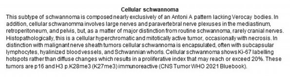 0A Schwannoma - Cellular - Text