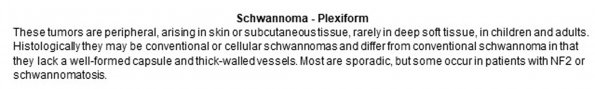 0A Schwannoma - Plexiform - Text