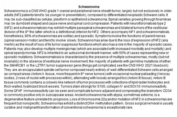 0A Schwannoma - Text