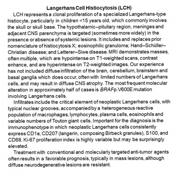 0A Langerhans Cell Histiocytosis (LCH)