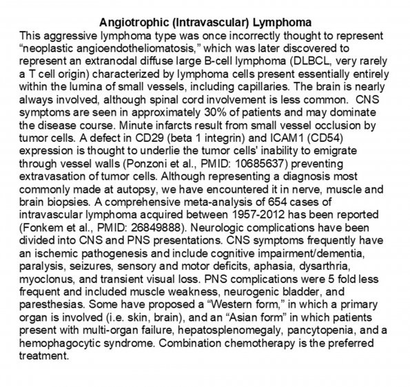 0A Angiotrophic lymphoma - Text 