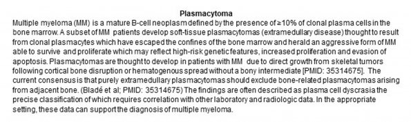 0A Plasmacytoma - Text