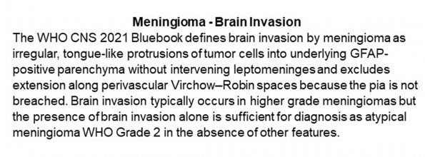 0A Meningioma - Brain Invasion - Text