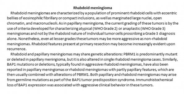 0A Meningioma - Rhabdoid - Text