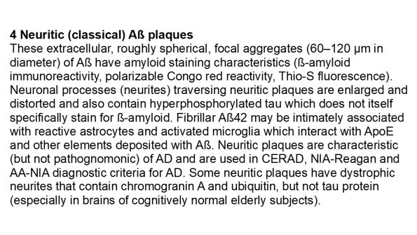 4A0 Neuritic (classical) Aß plaques