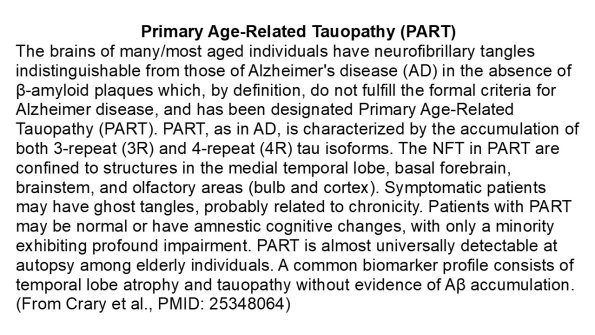 0A - Primary Age-Related Tauopathy (PART) - Text