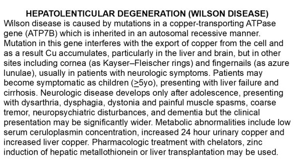 0A Wilson Disease - Text