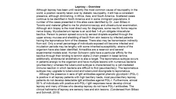 0A1 Leprosy, Overview - Text