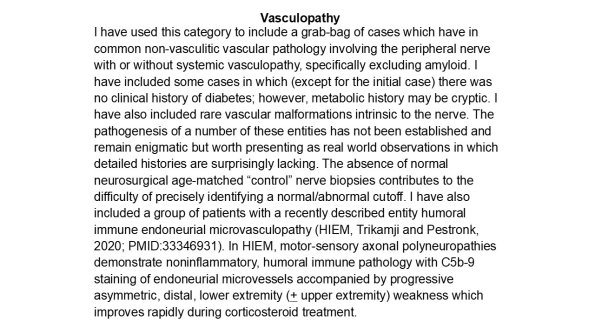 0A0 Vasculopathy - Text