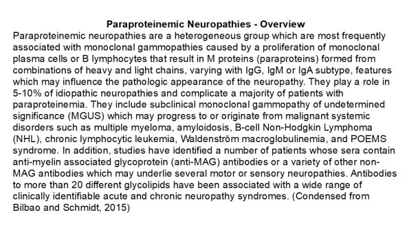 0A0 Paraproteins - Overview - Text