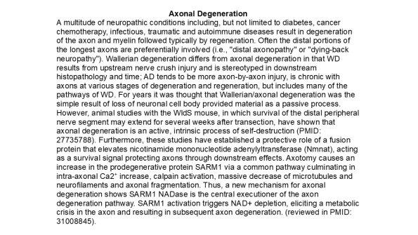 AXONAL DEGENERATION - Text