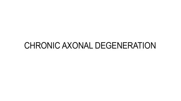 10A0 Chronic Axonal Degeneration - Text 2