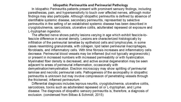 0A1 Perineuritis - Text