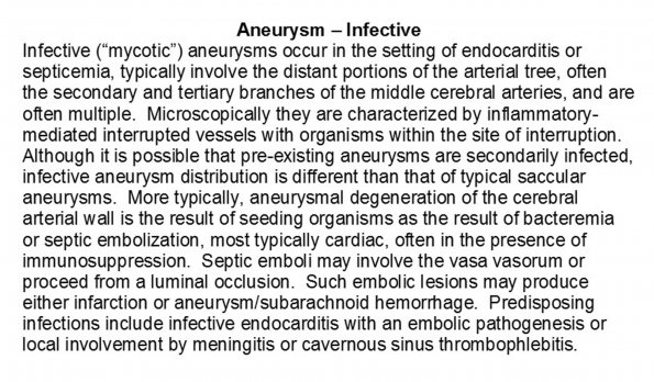 0A Aneurysm, Infective - Text