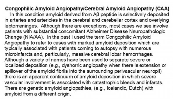 0A Congophilic Angiopathy - Text