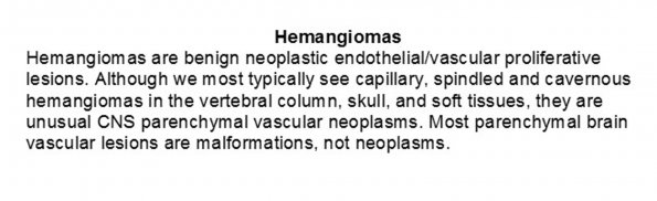 0A Hemangiomas - Text A