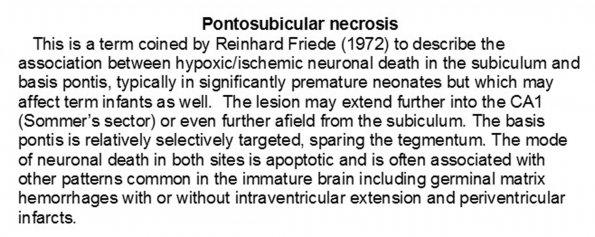 0A0 Pontosubicular Necrosis - Text