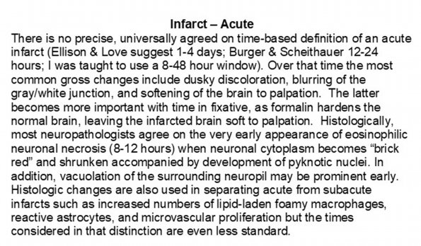 0A Infarct - Acute Text