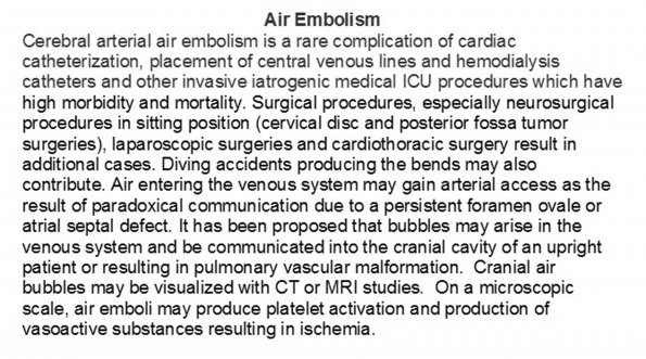 0A Air Embolism - Text